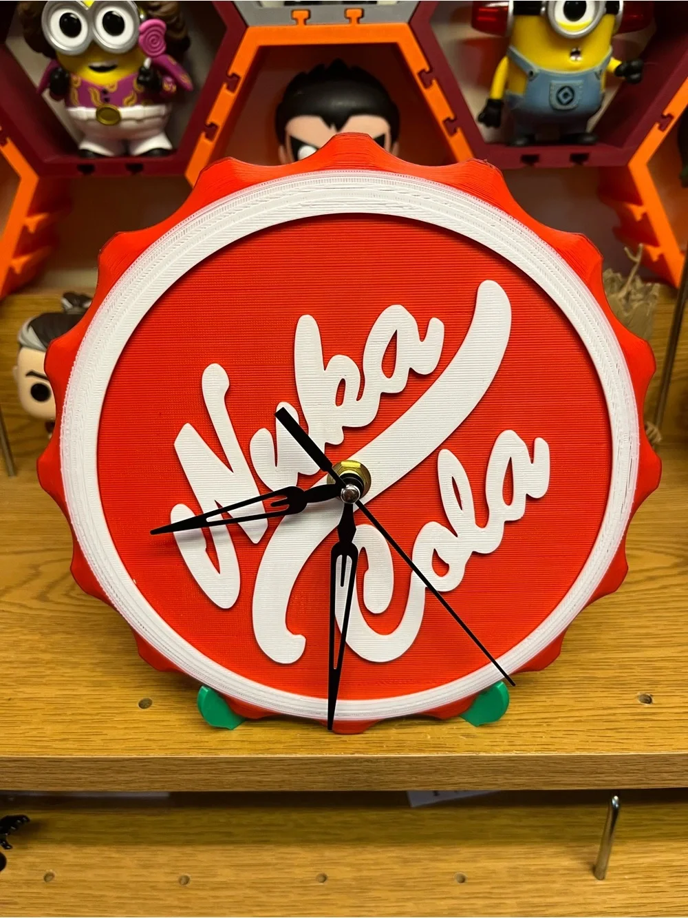 Nuka Cola Red Bottle Cap Wall Clock - Branded Home Décor